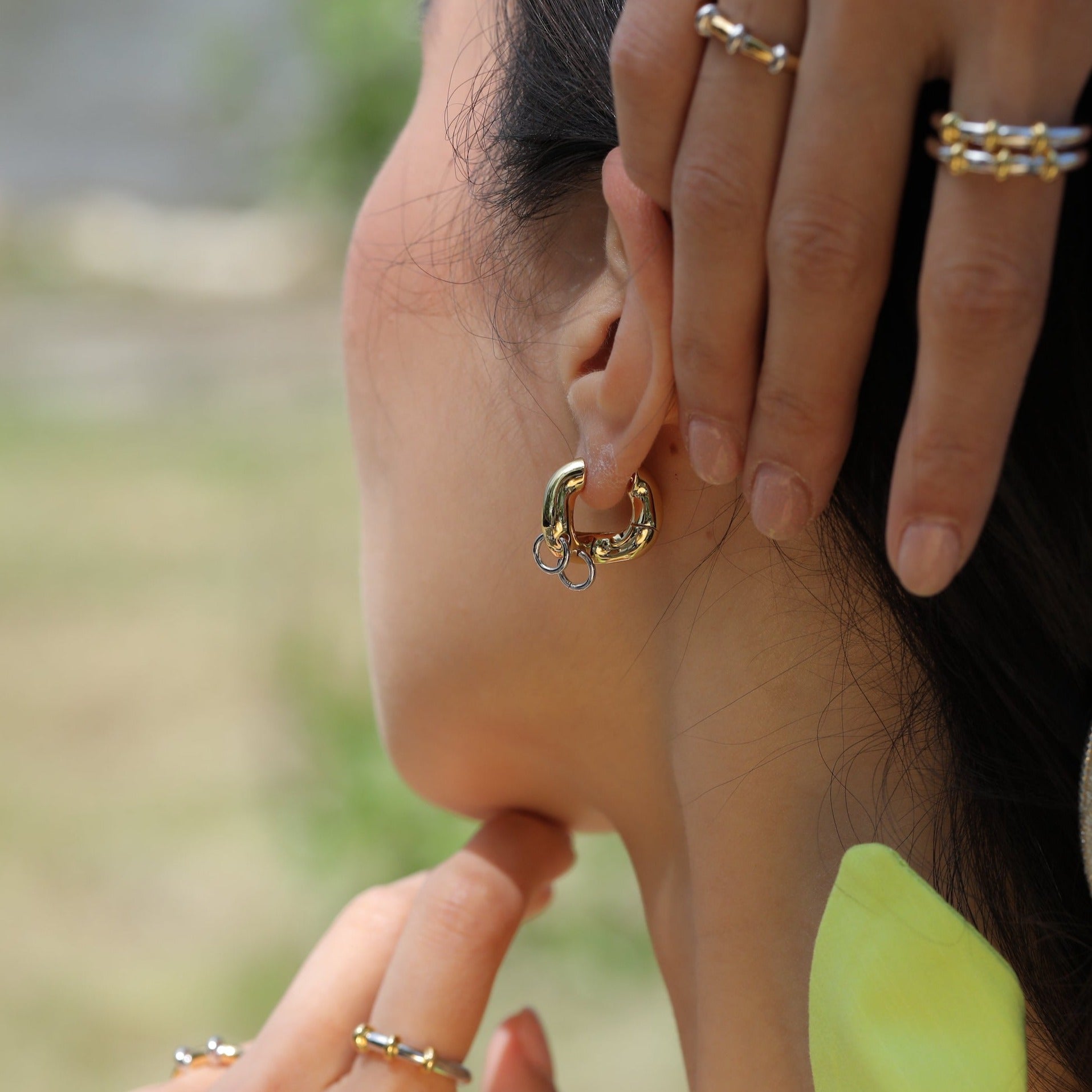 Gold Peirced Earrings