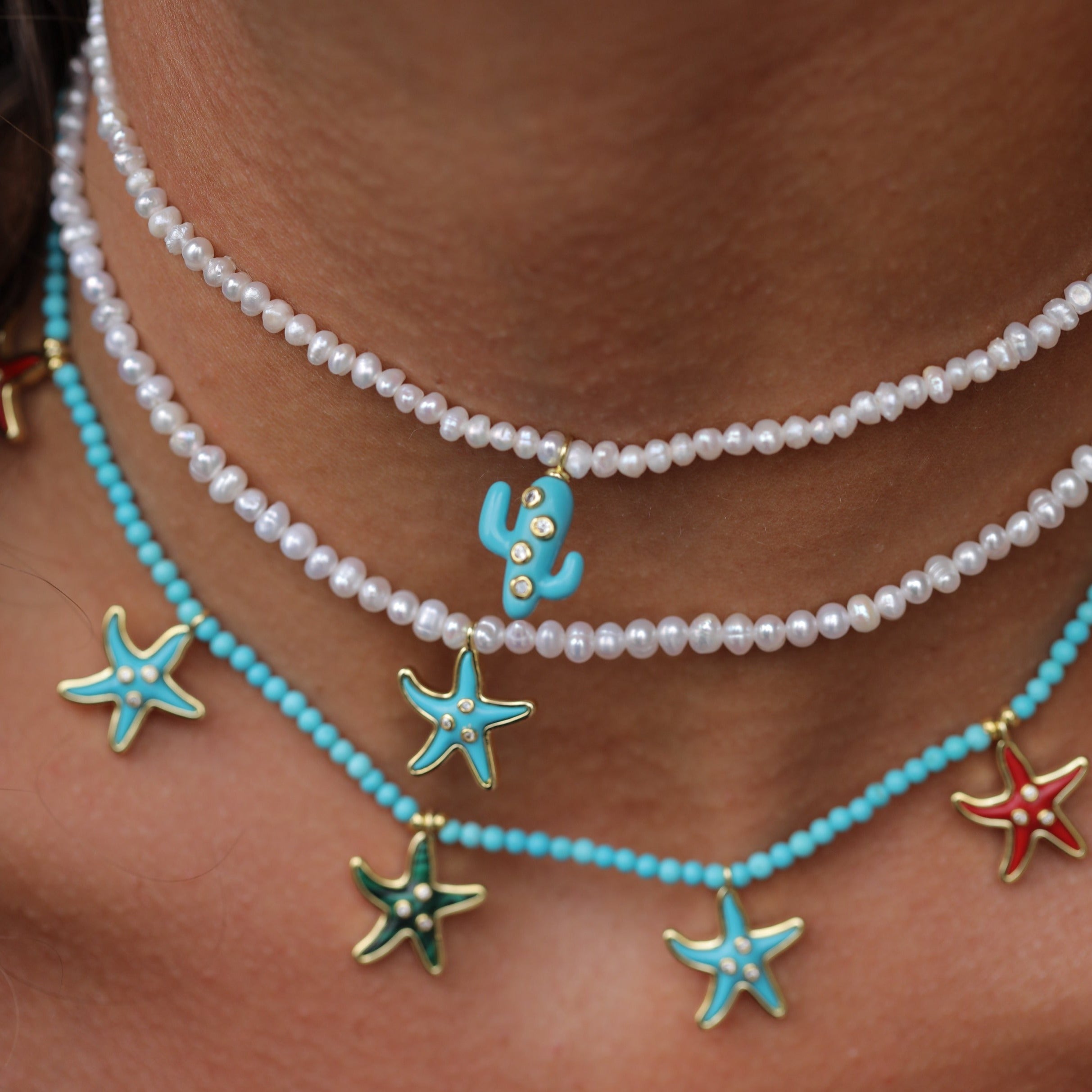 Turquoise Cactus Necklace