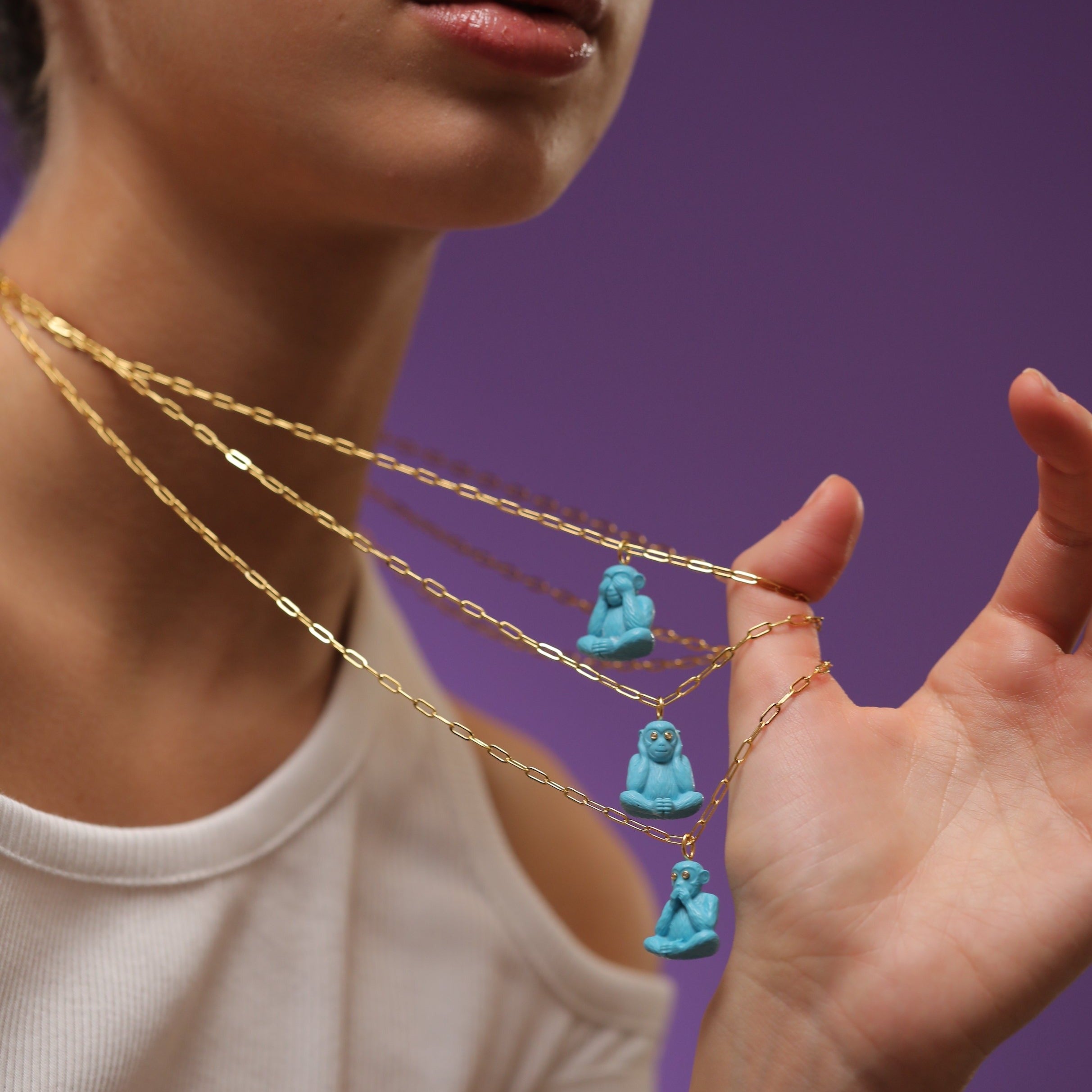 'Can't Hear' Monkey Necklace