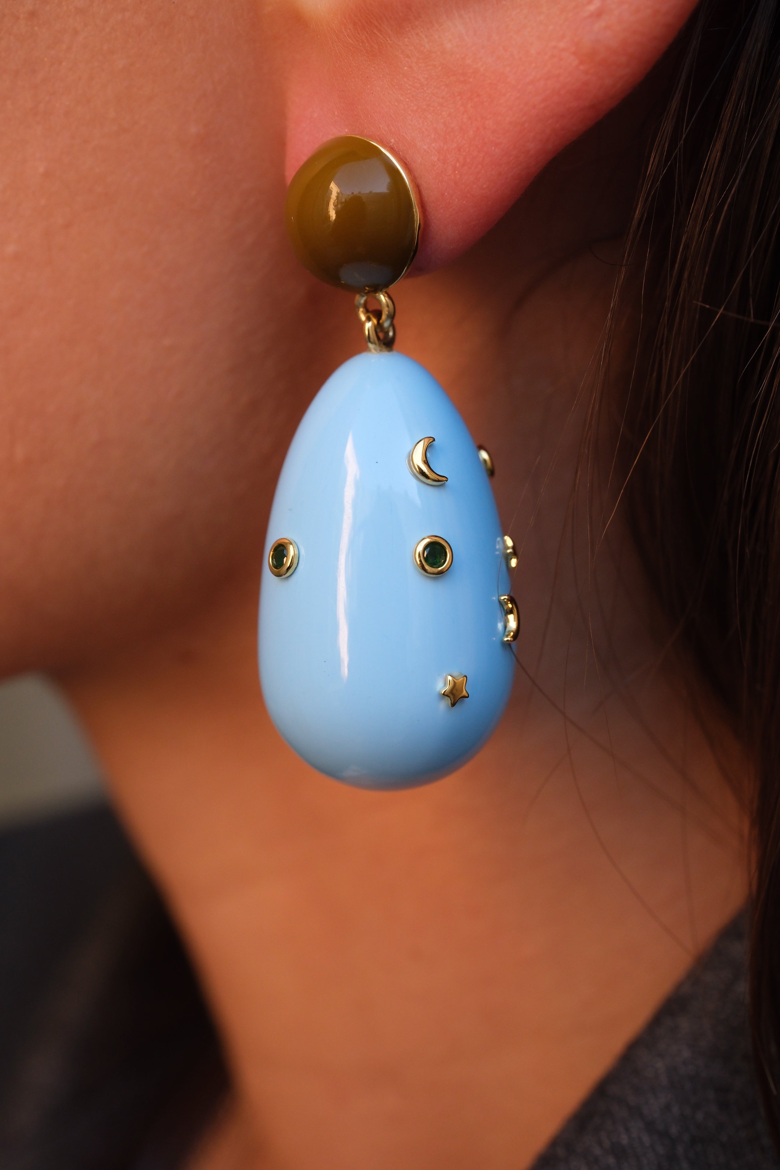 Large Galaxy Drop Earrings