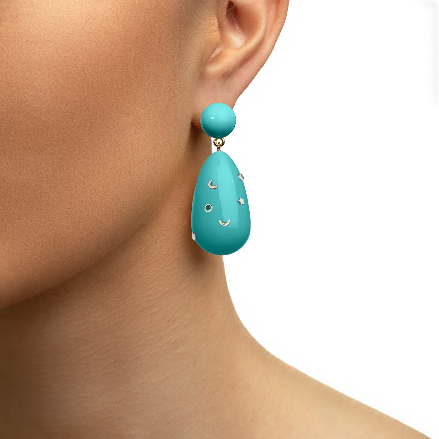 Large Galaxy Drop Earrings