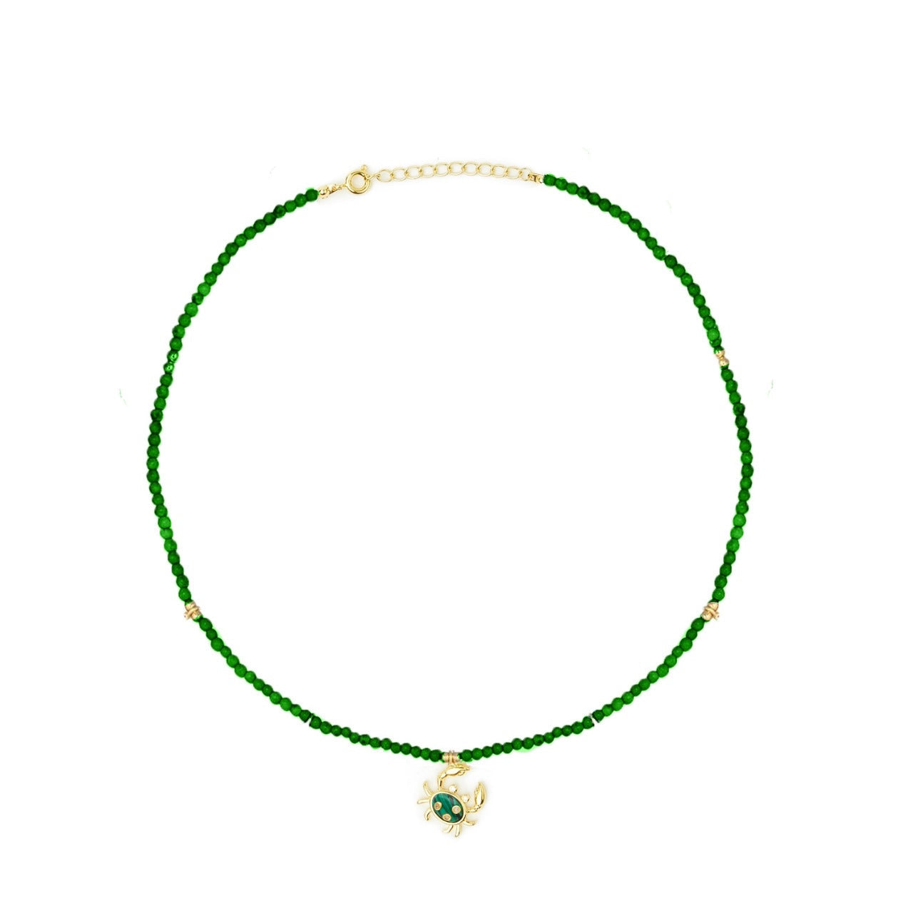 Malachite Crab Necklace