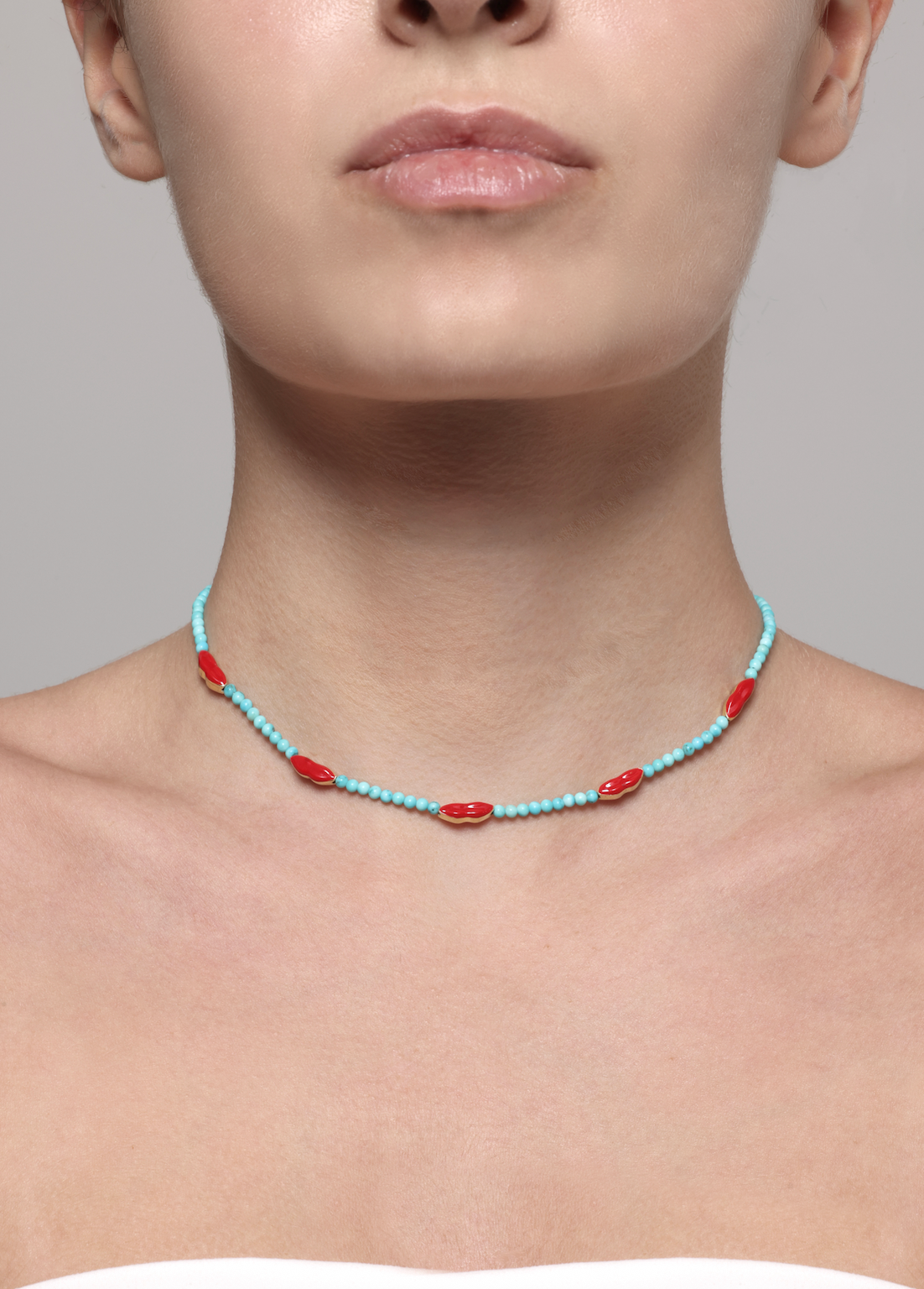 Turquoise Kiss Me necklace