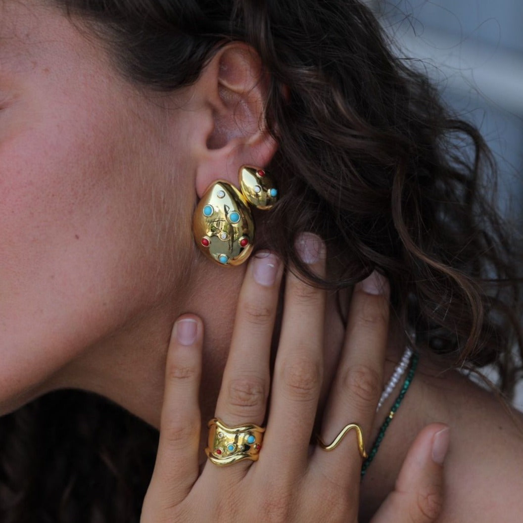 Radiant Drop Shape Earrings
