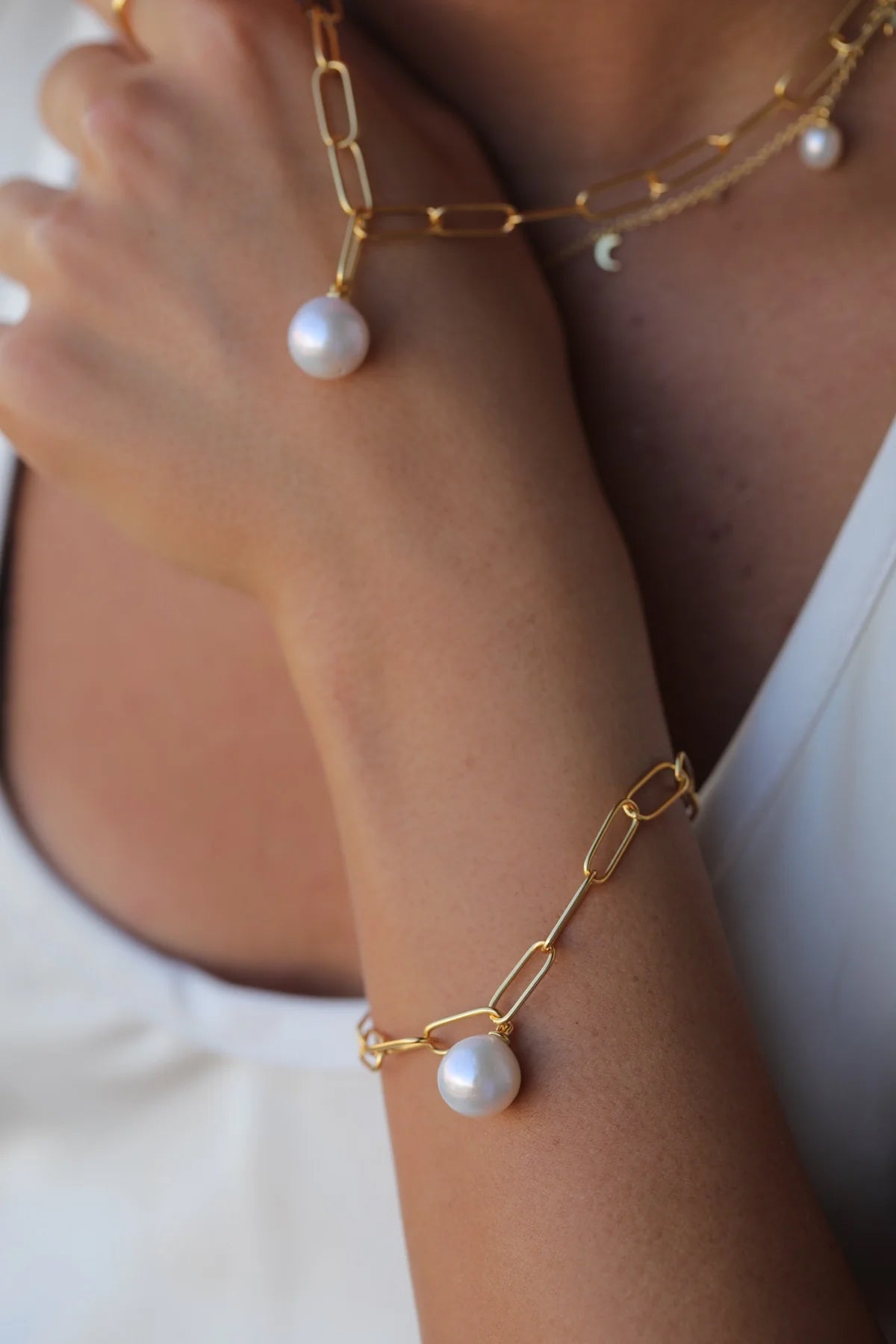 Pearl Charm Bracelet