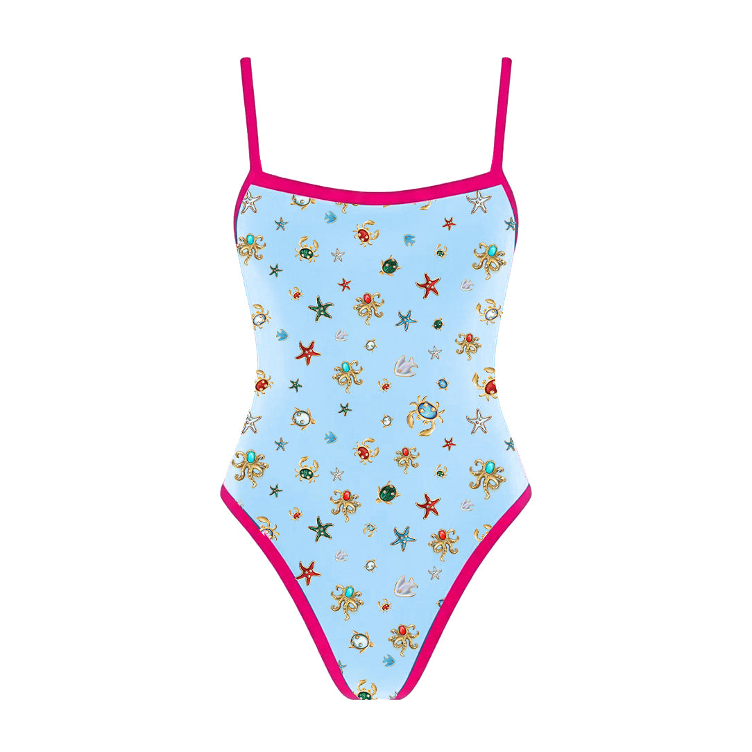 Miami One-piece in Pink Lagoon
