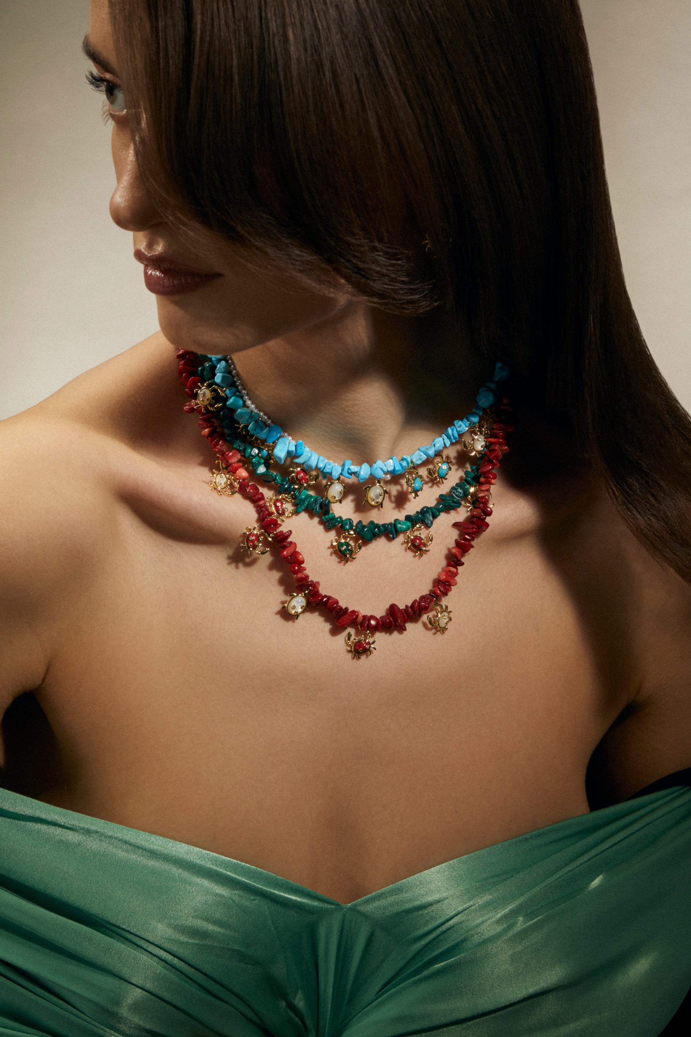 Malachite Sea Animal Necklace