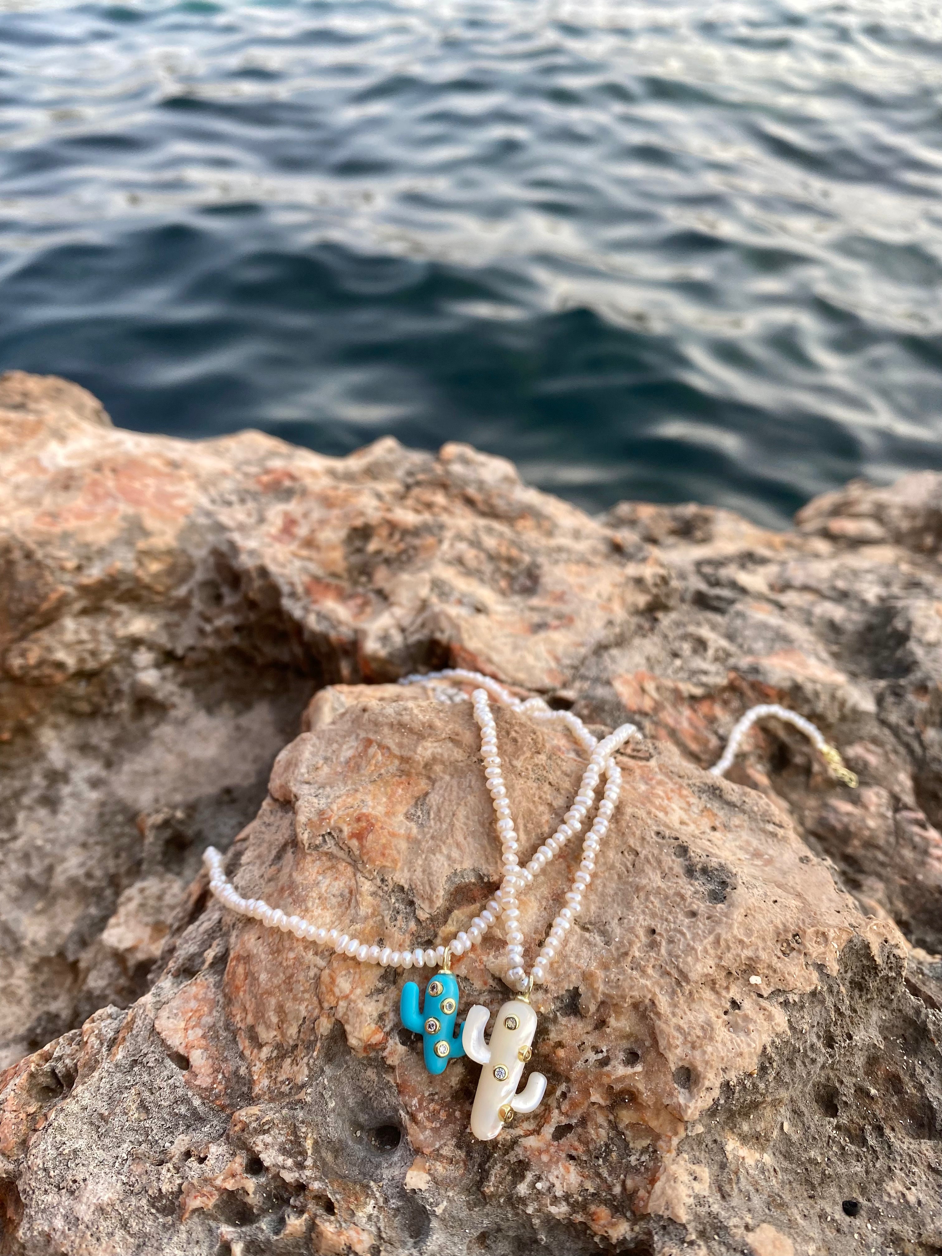 Pearl Cactus Necklace