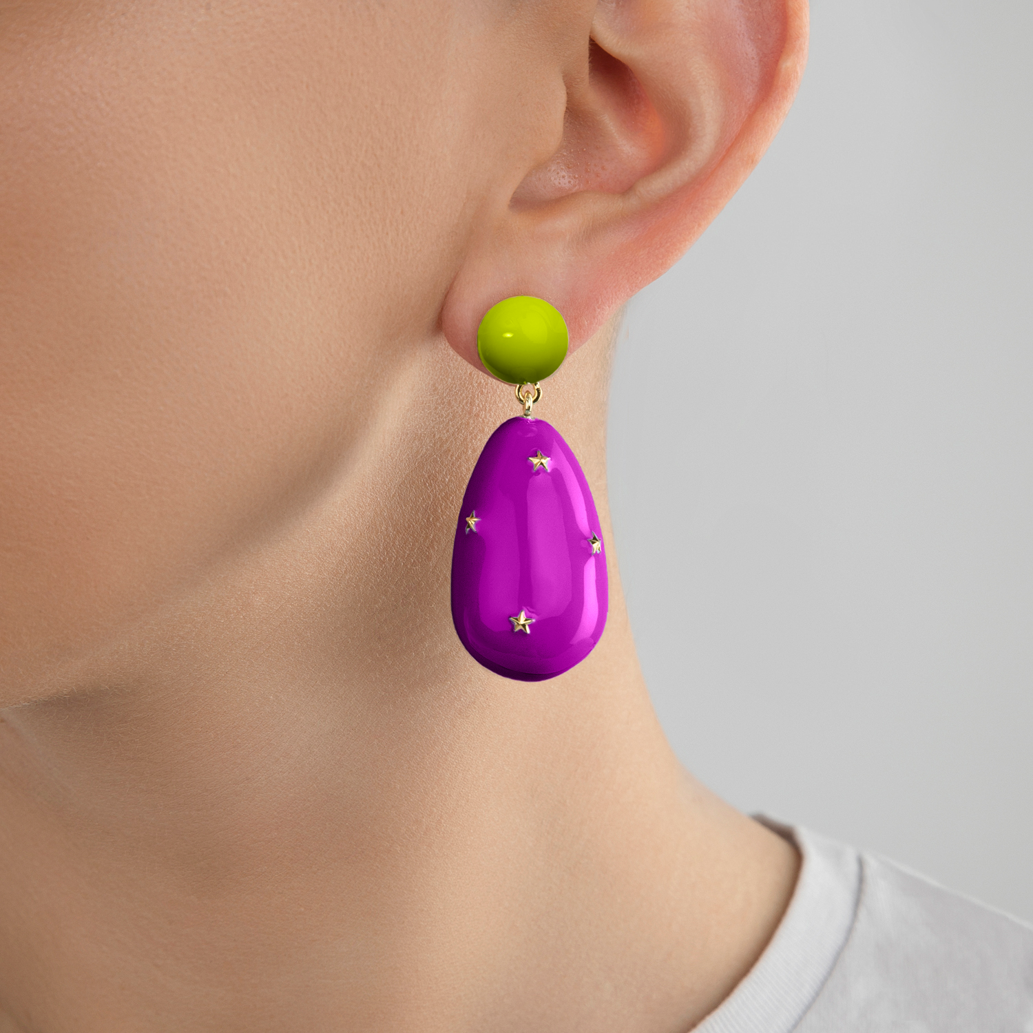 Large Galaxy Drop Earrings