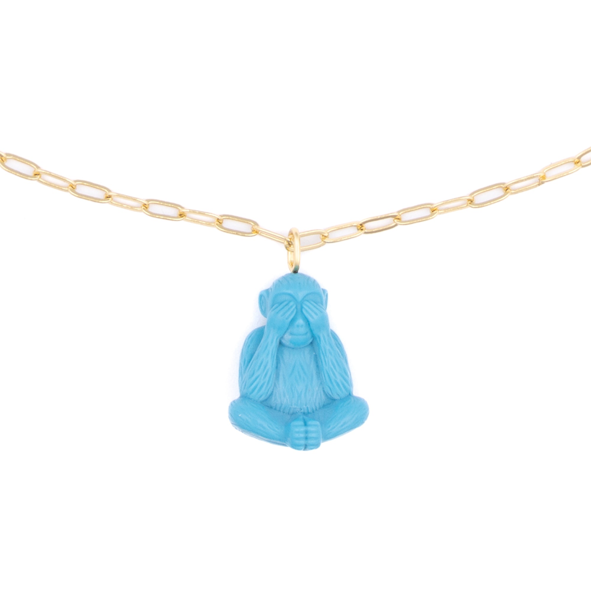 'Can't See' Monkey Necklace