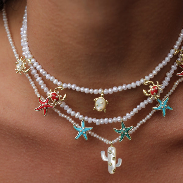 Pearl Sea  Animal Necklace