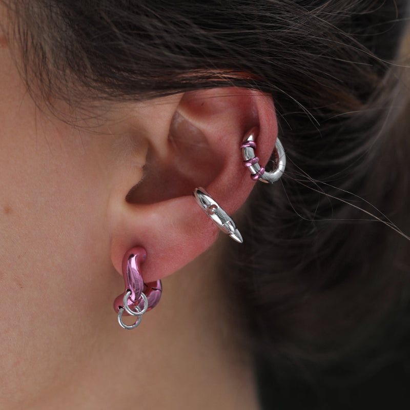 Pink Hoop Earrings