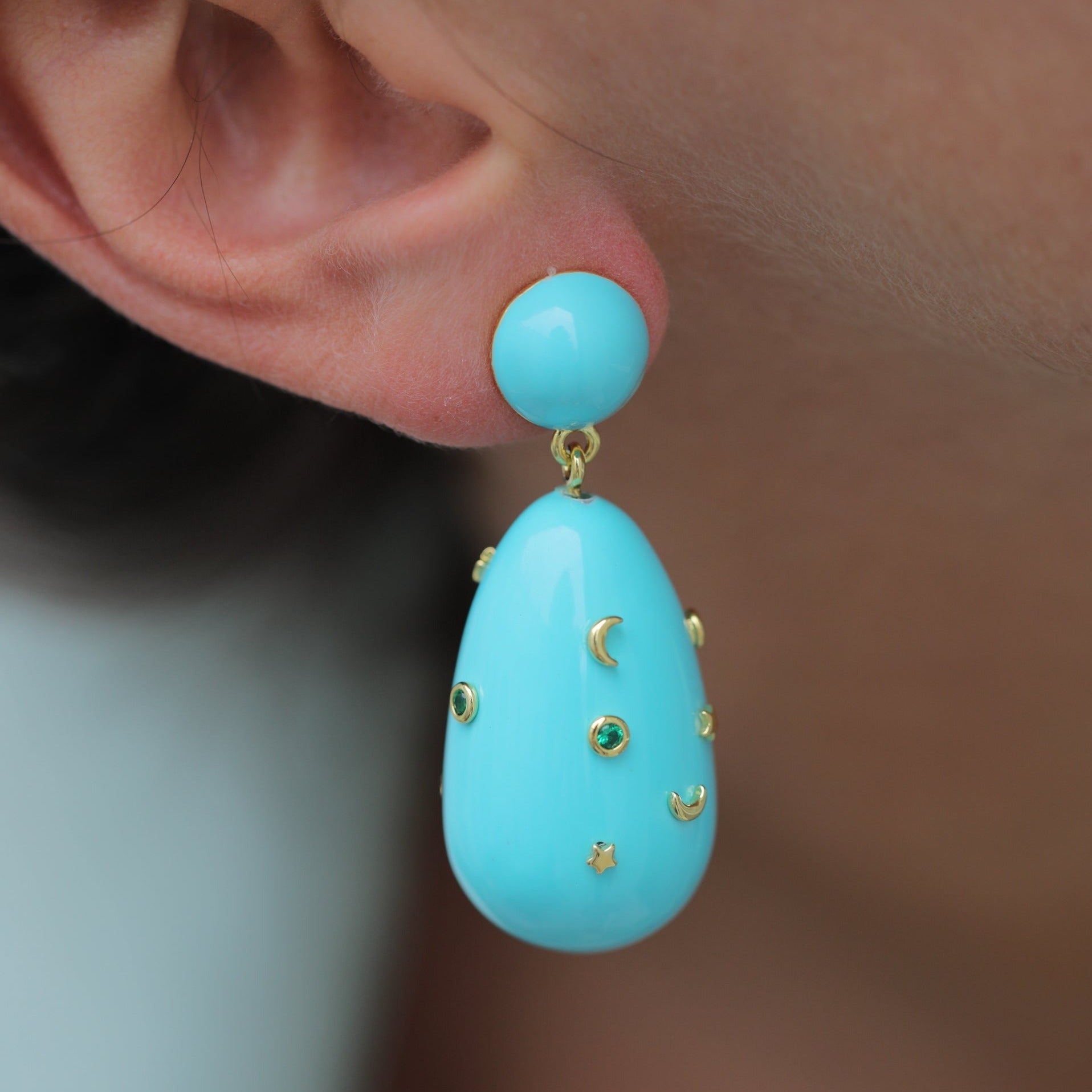 Large Galaxy Drop Earrings