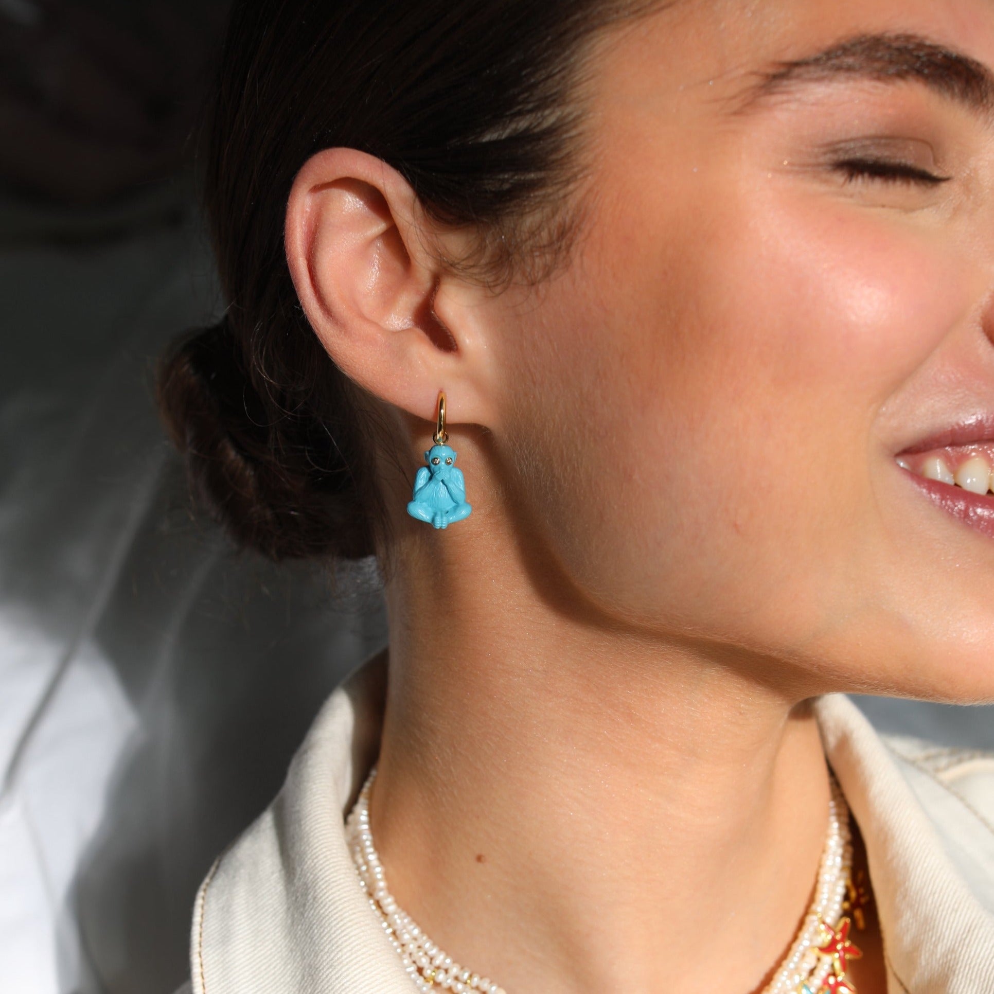'Can't Speak' Monkey Earring