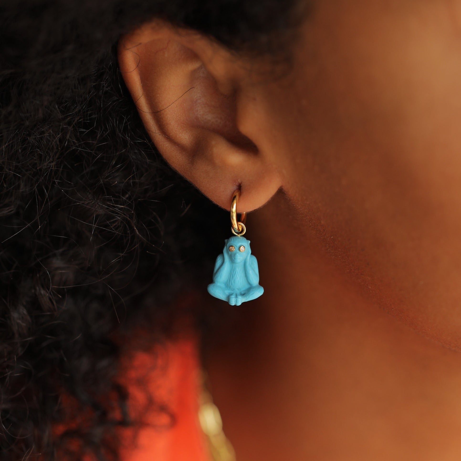 'Can't Hear' Monkey Earring