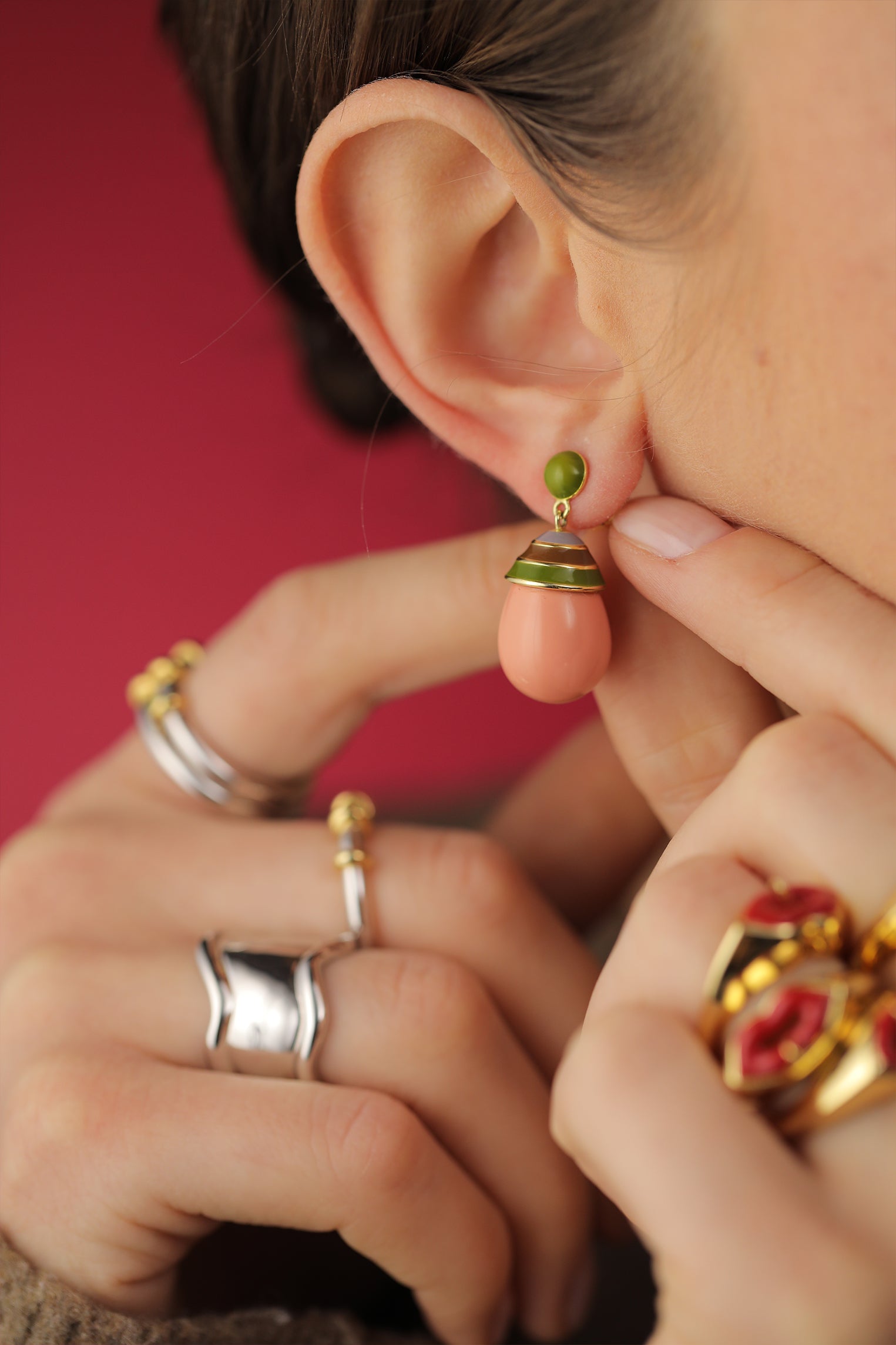 Mini Colourful Drop Earrings