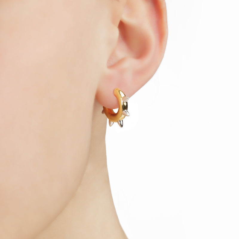 Single Hoop Earring with Spikes