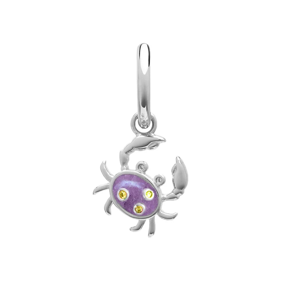 Single Amethyst Crab Earring