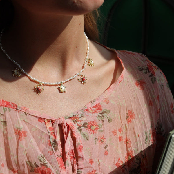 Pearl Crab Necklace