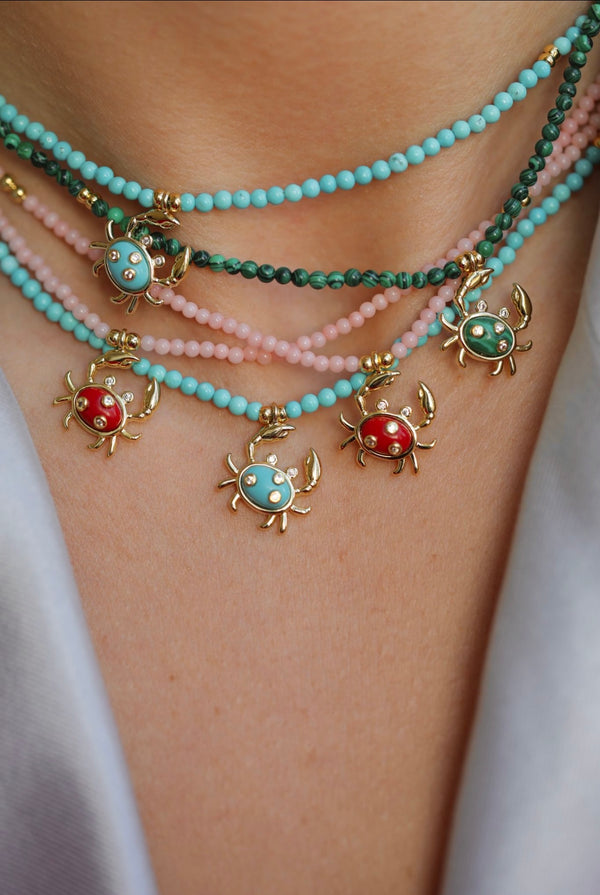 Turquoise Crab Necklace