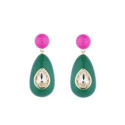 Drop Earrings With Crystal