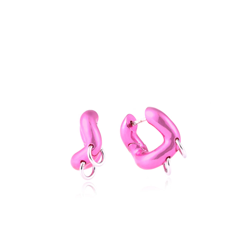 Pink Hoop Earrings