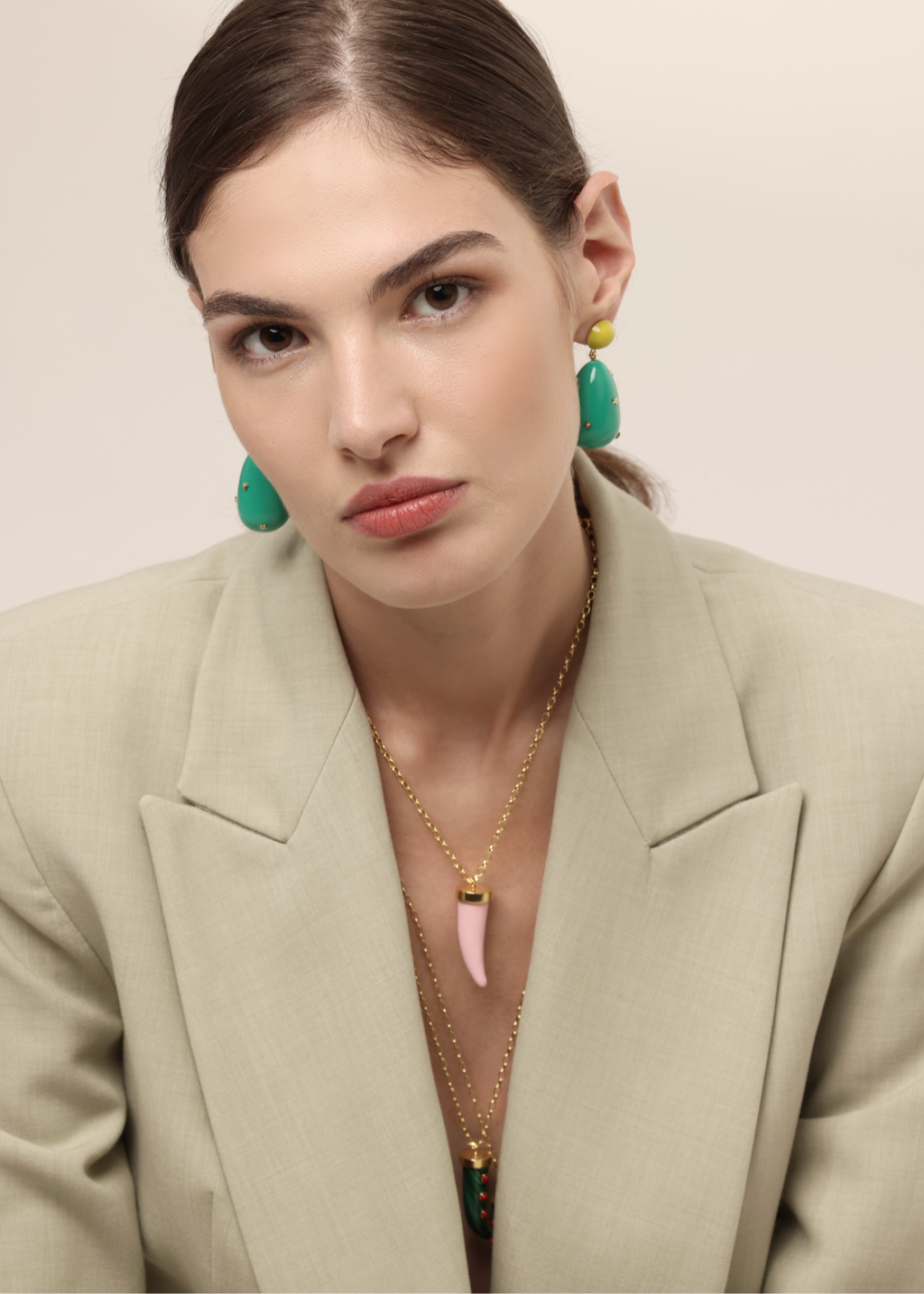 Pink Fang Necklace