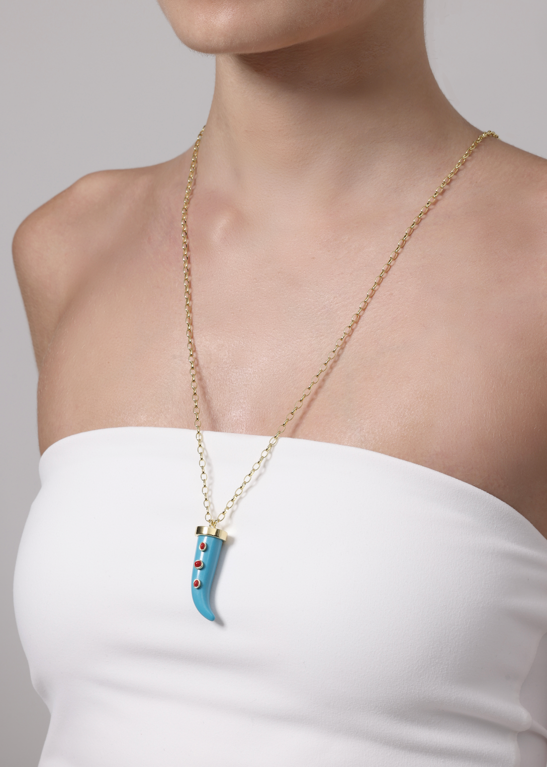 Turquoise Fang Necklace