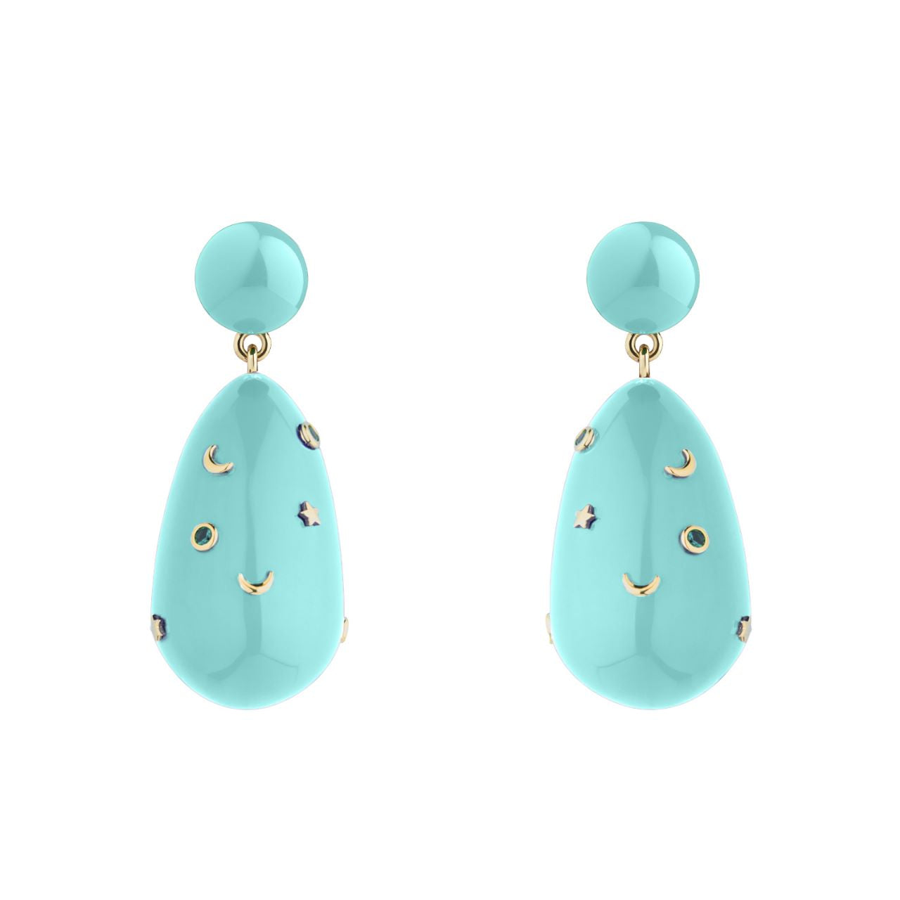 Large Galaxy Drop Earrings