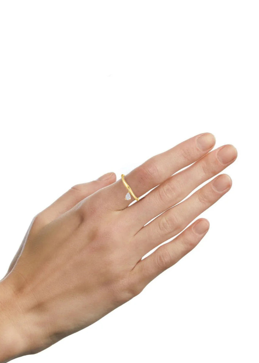 Crystal Charm Ring