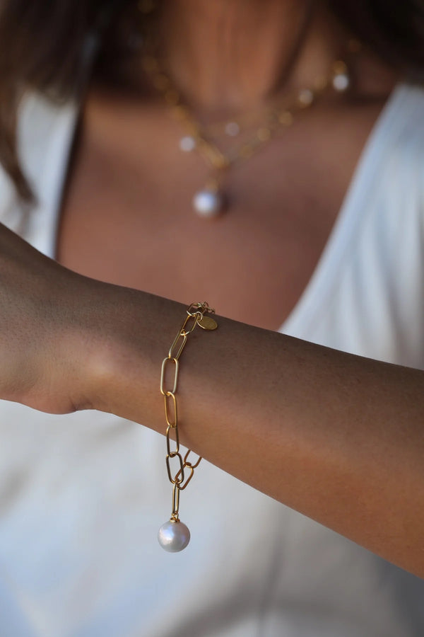 Pearl Charm Bracelet