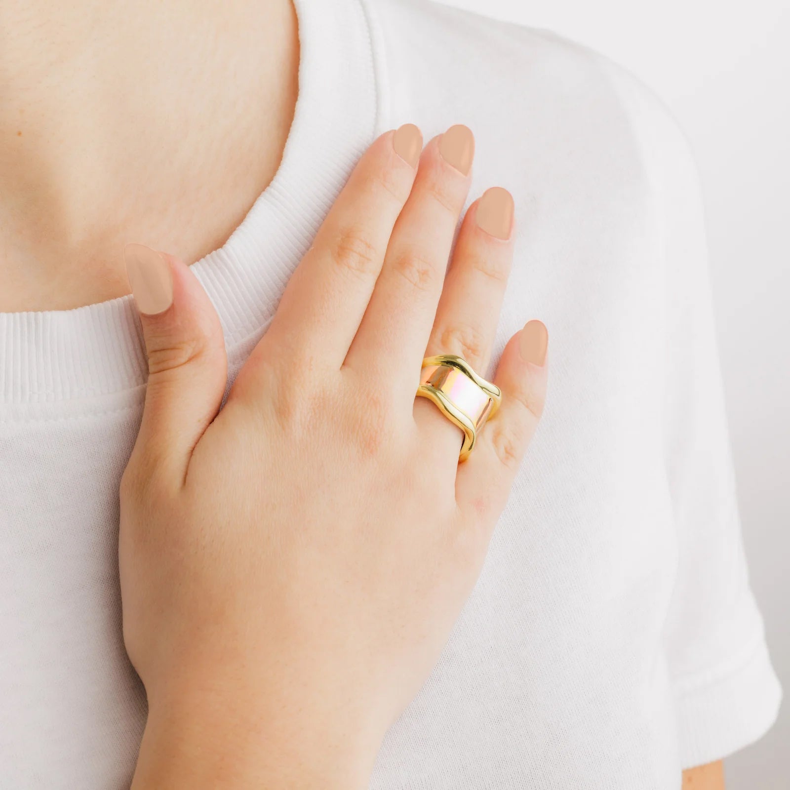 Gold Wavy Ring