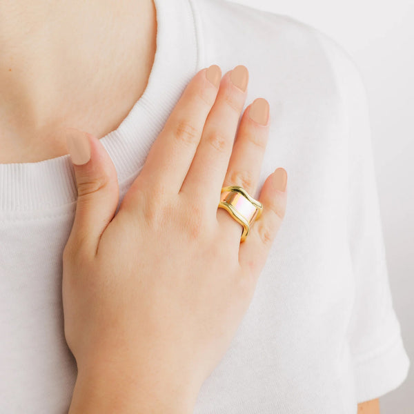Gold Wavy Ring