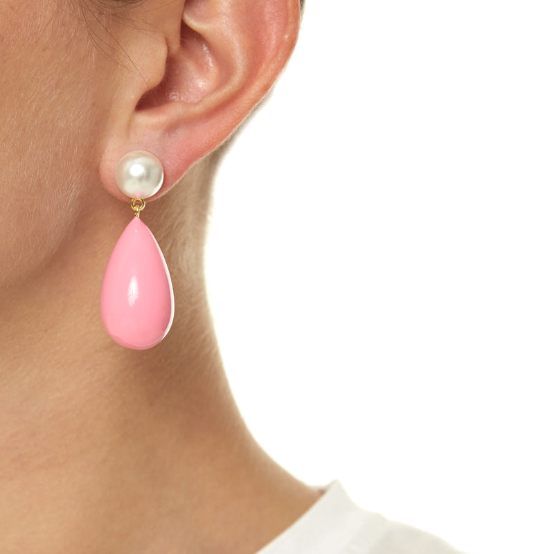 PINK drop earrings