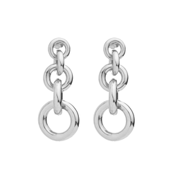 Triple Hoop Glossy Earrings
