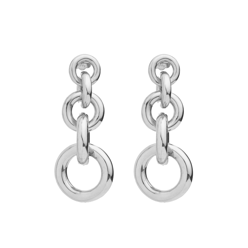 Triple Hoop Glossy Earrings