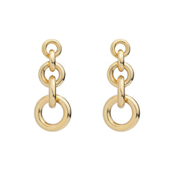 Tripple Hoop Golden Earrings