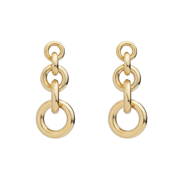 Tripple Hoop Golden Earrings