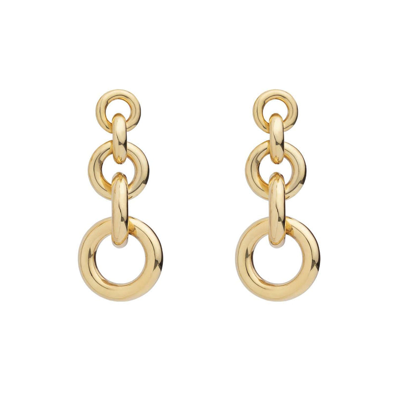 Tripple Hoop Golden Earrings