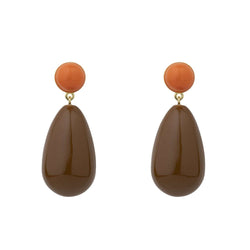 Brown Drop Earrings