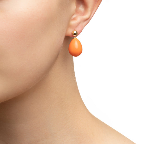 Orange Mini Drop Earrings