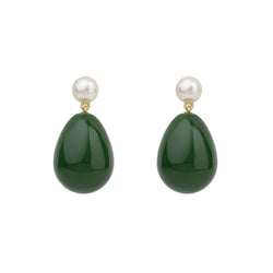 Green Mini Drop Earrings