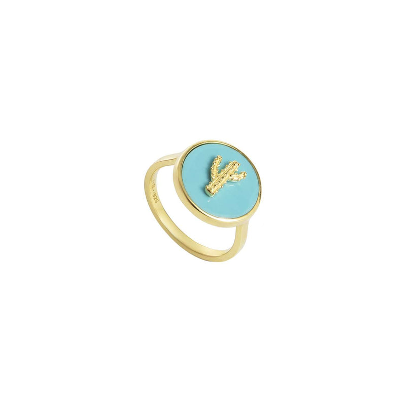 Turquoise Cactus Ring