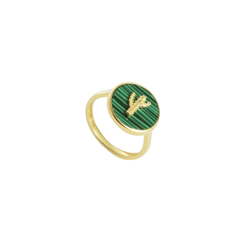 Malachite Cactus Ring