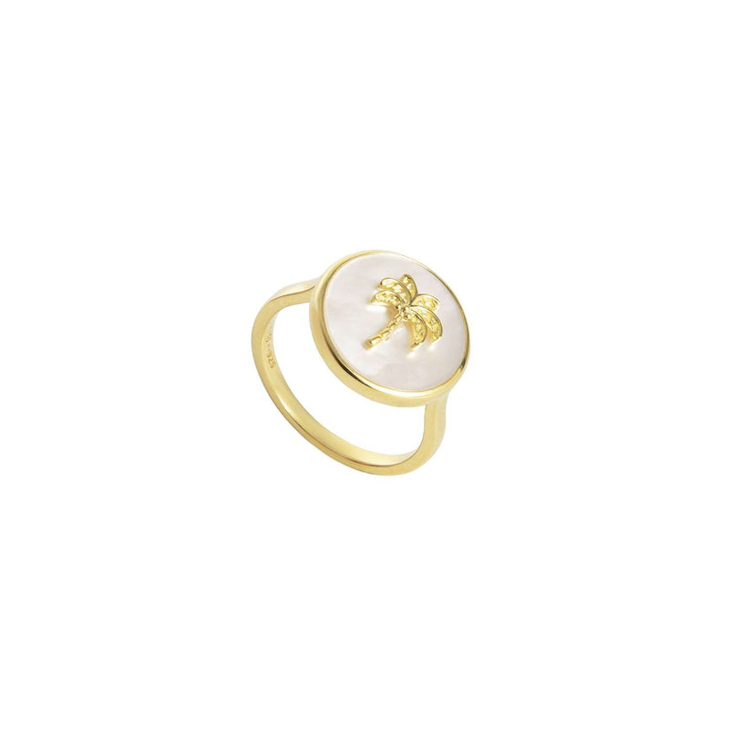 Palm Mother of Pearl Ring