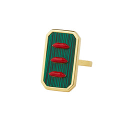 Malachite Lips Rings