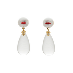 Clear  drop earrings