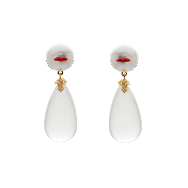 Clear  drop earrings