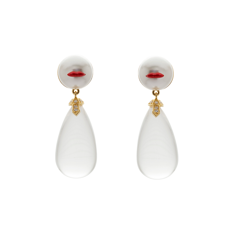 Clear  drop earrings