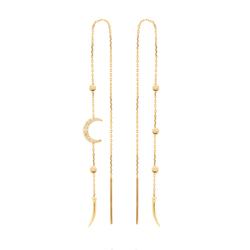 Moon Earrings with crystal